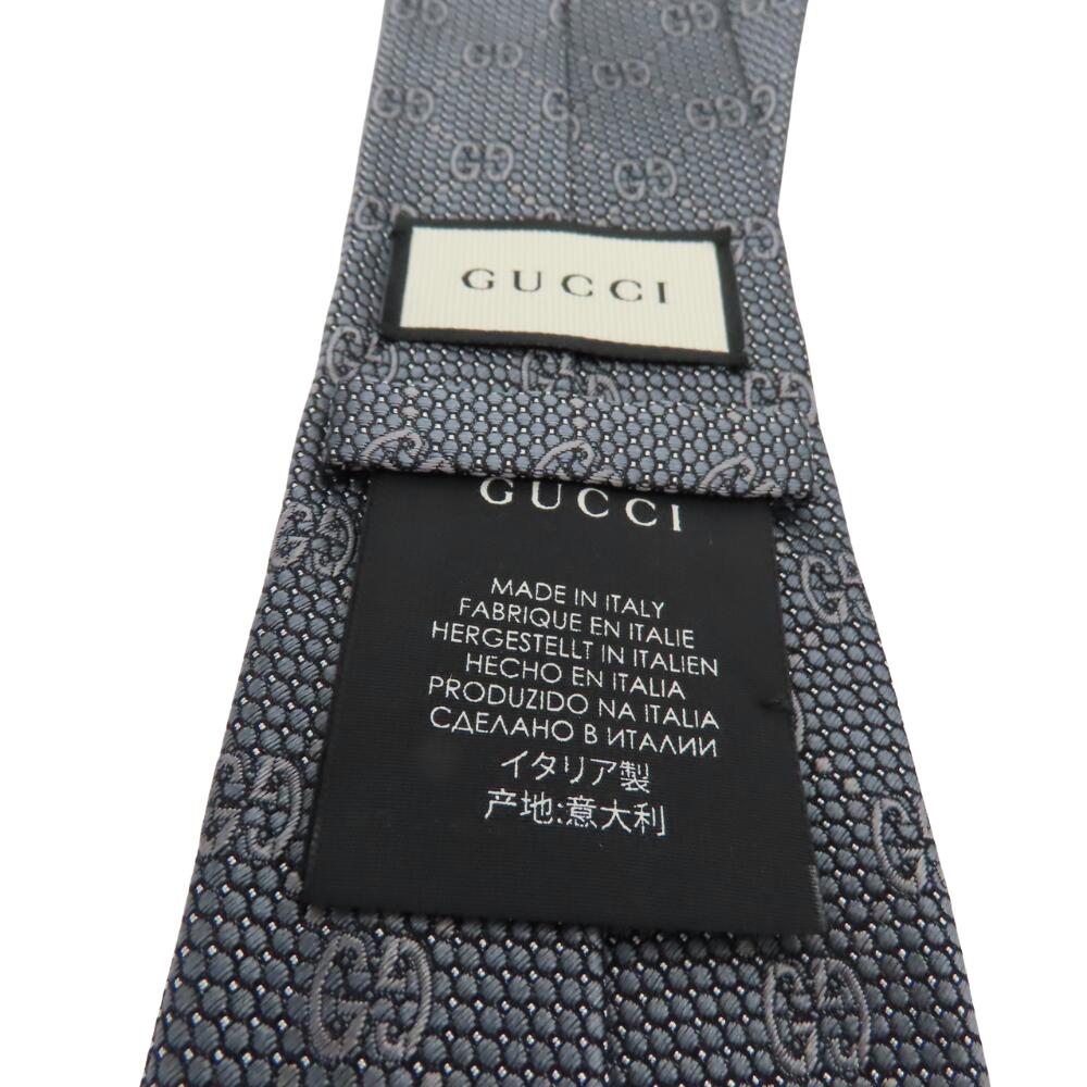 Gucci Silk Tie Grey GG Pattern