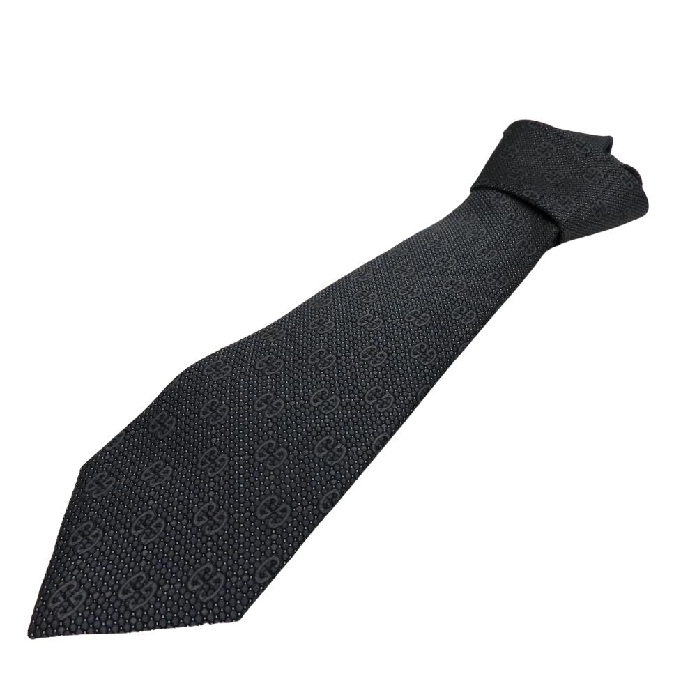 Gucci Silk Tie Grey GG Pattern