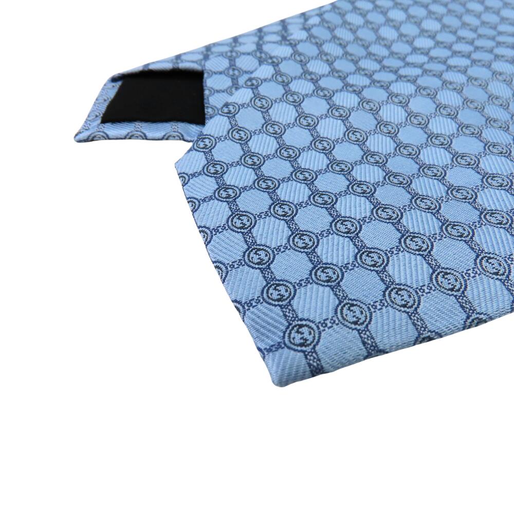 Gucci Silk Tie Aquamarine GG Pattern