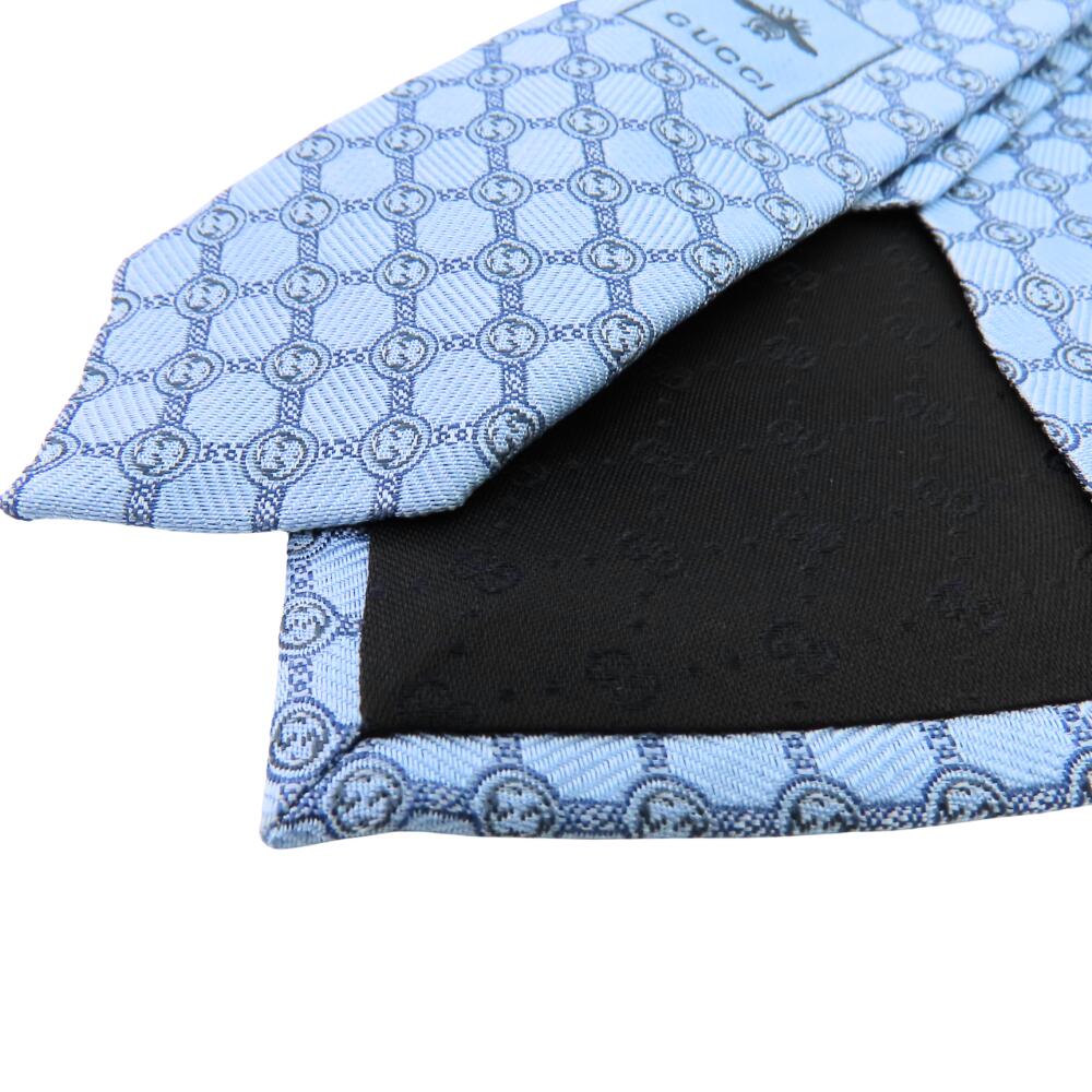 Gucci Silk Tie Aquamarine GG Pattern