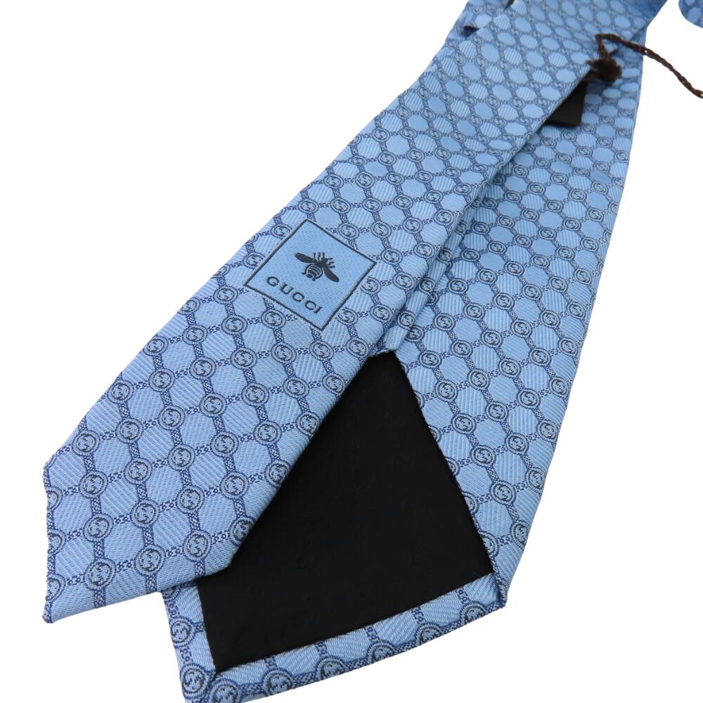 Gucci Silk Tie Aquamarine GG Pattern