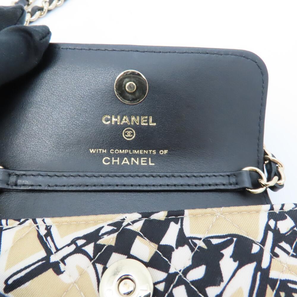 Chanel Mini Chain Shoulder Bag Checkered Flag