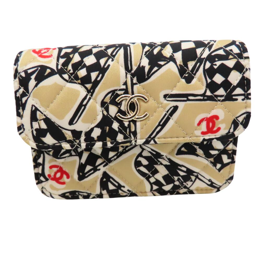 Chanel Mini Chain Shoulder Bag Checkered Flag