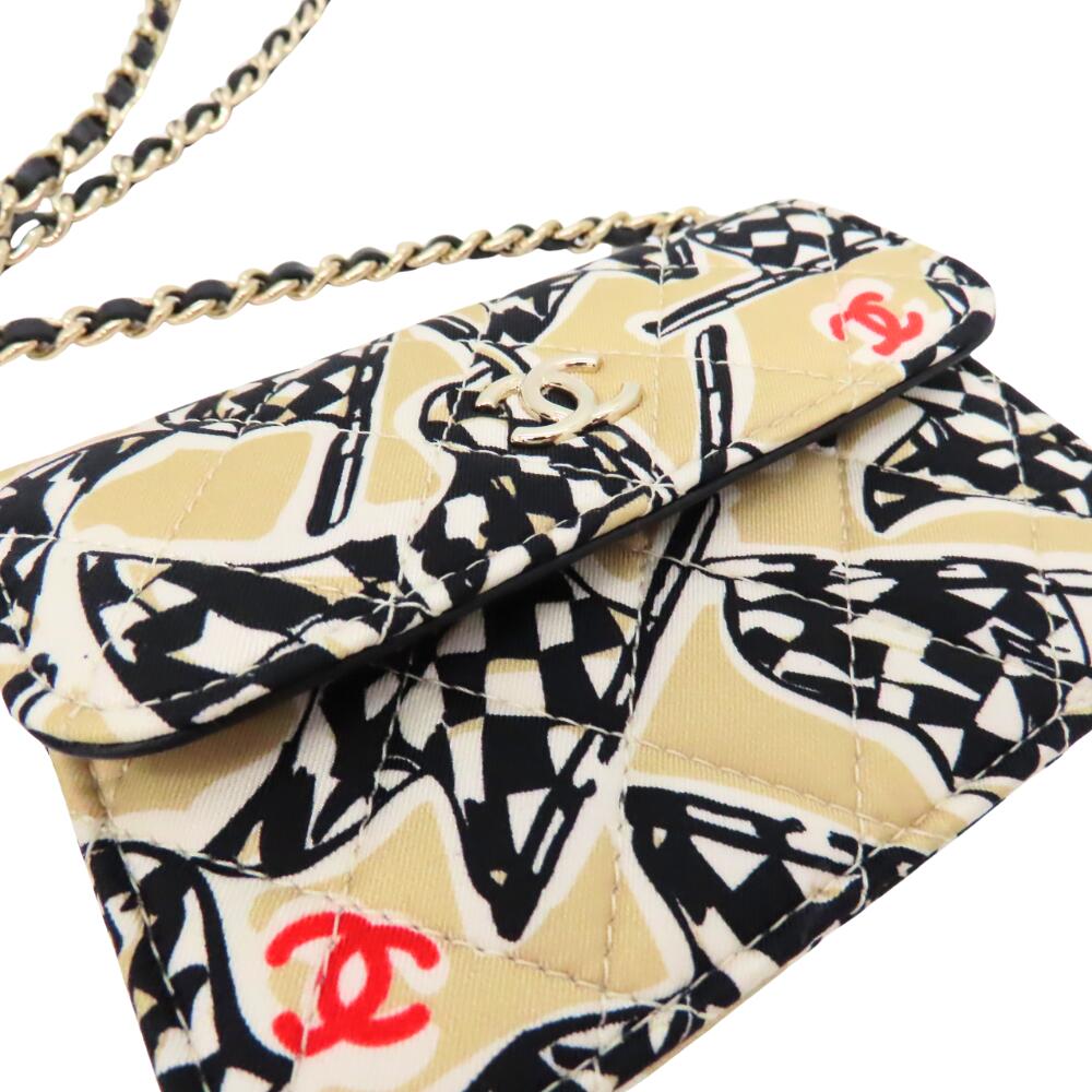 Chanel Mini Chain Shoulder Bag Checkered Flag