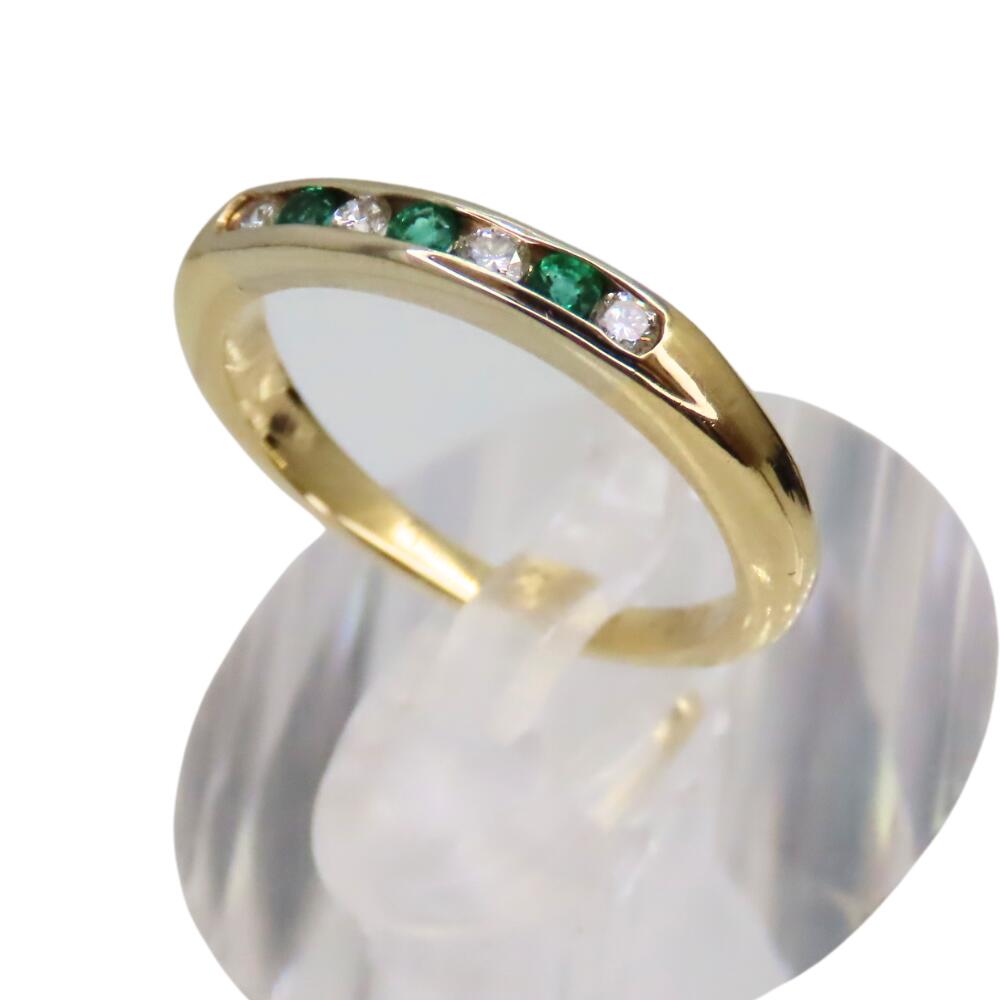 14K Emerald Diamond Ring