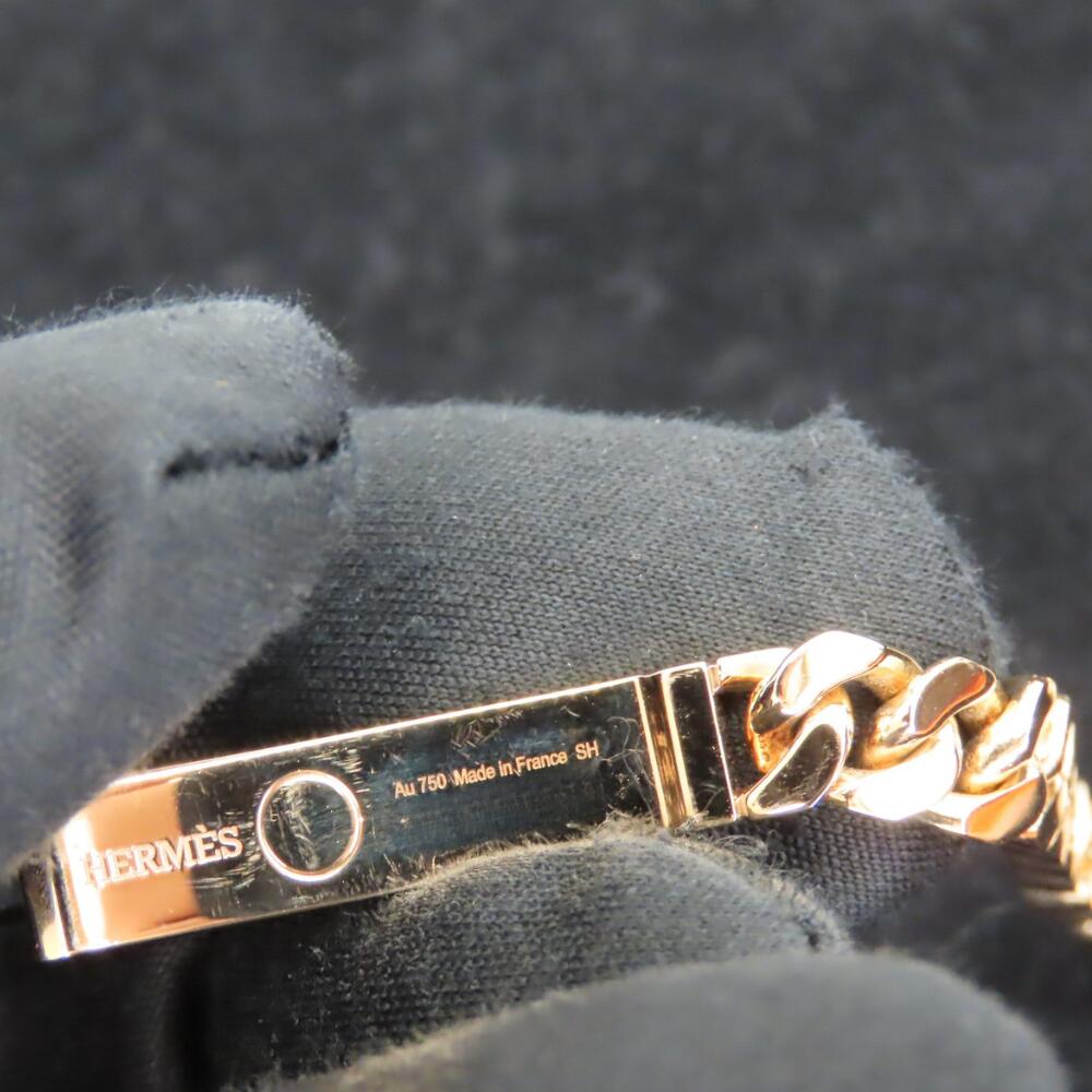 Hermes Kelly Gourmette Diamond Bracelet K18PG