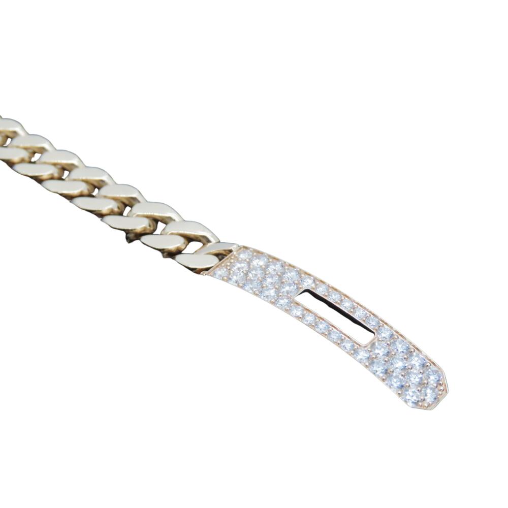 Hermes Kelly Gourmette Diamond Bracelet K18PG