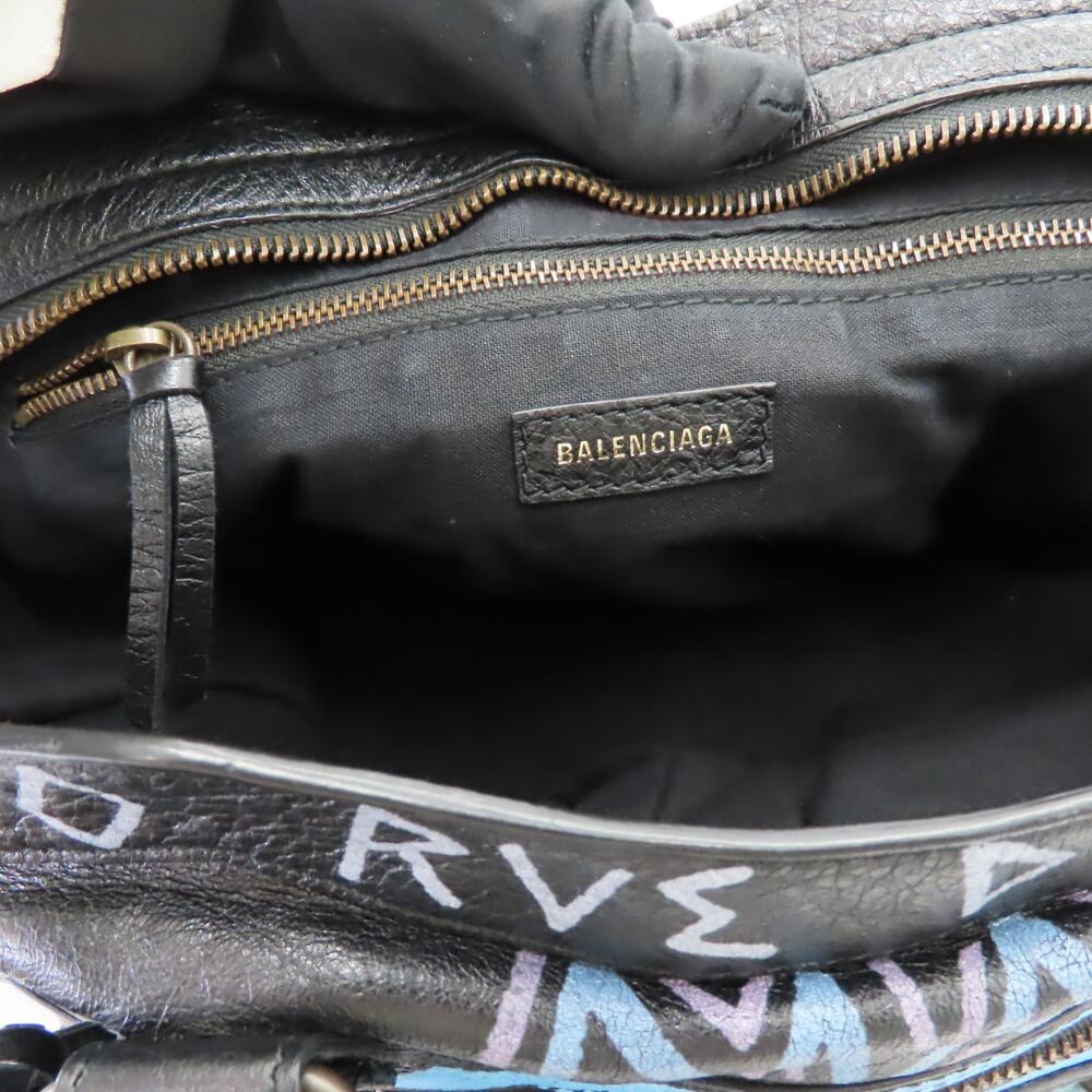 Balenciaga Leather Graffiti Handbag