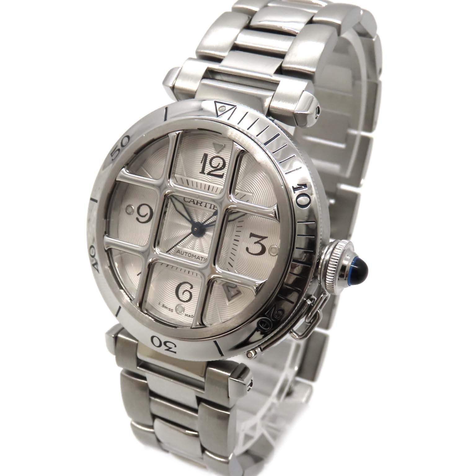 Cartier Pasha Grid SS Automatic Watch W31040H3