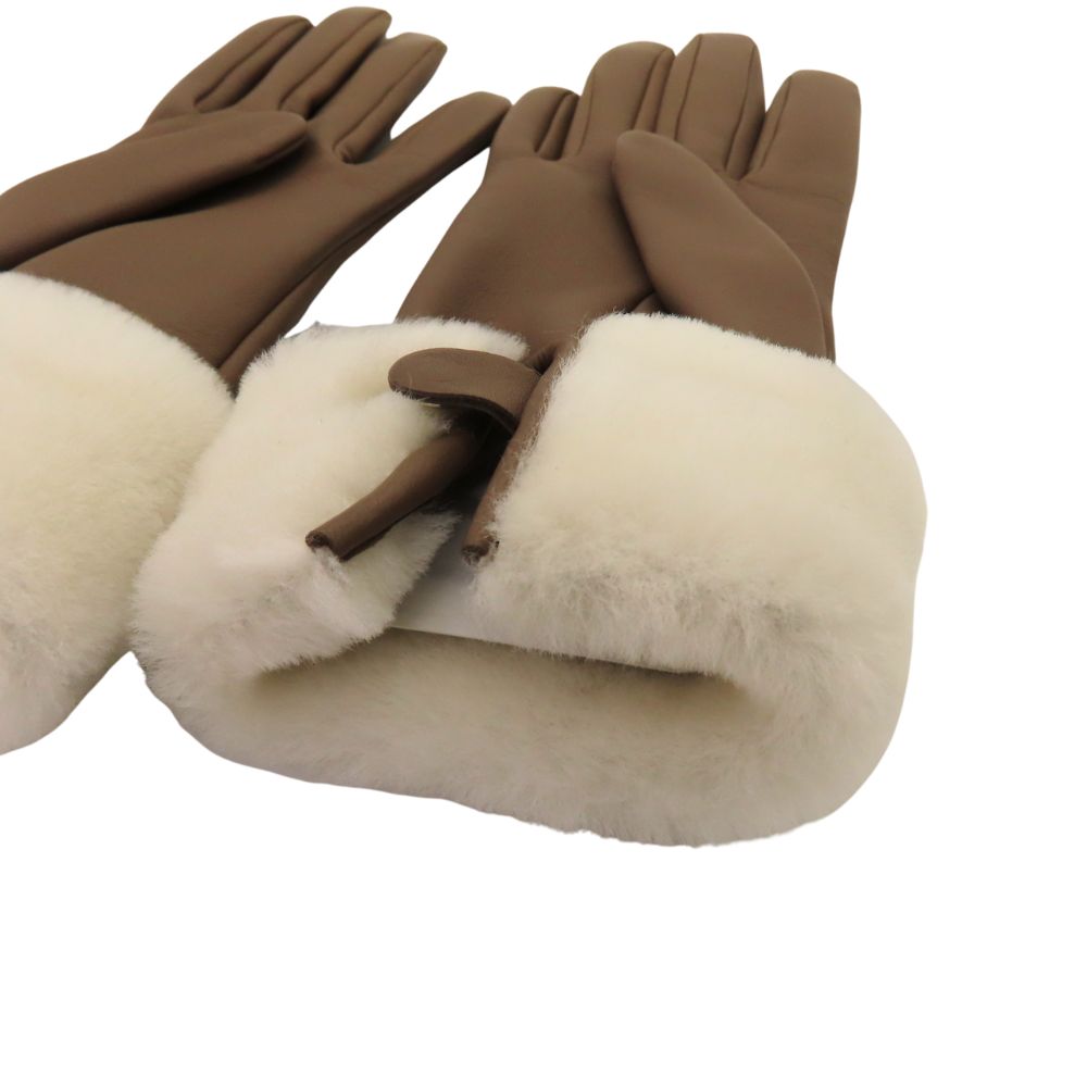 Hermes Gloves Anoglace Mouton Lis Silk Size 7