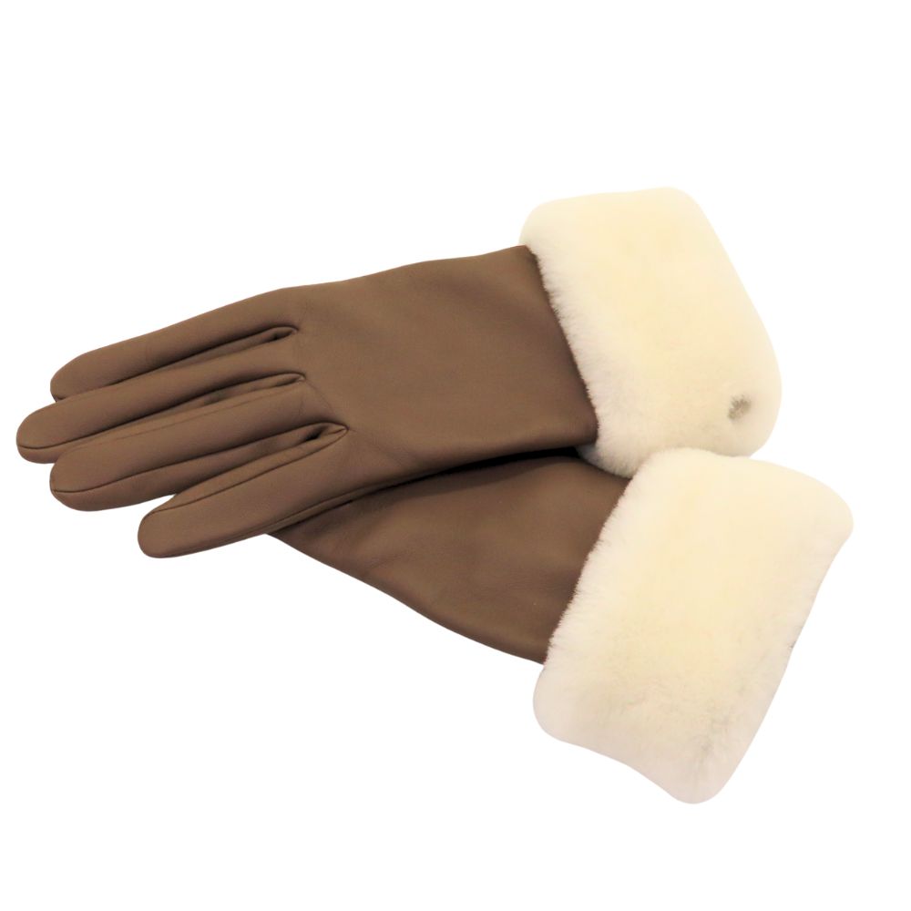 Hermes Gloves Anoglace Mouton Lis Silk Size 7