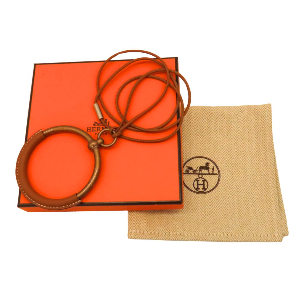 Hermes Loop Grand Pendant Gold Necklace