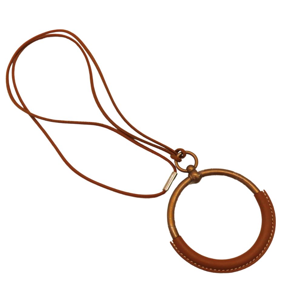 Hermes Loop Grand Pendant Gold Necklace