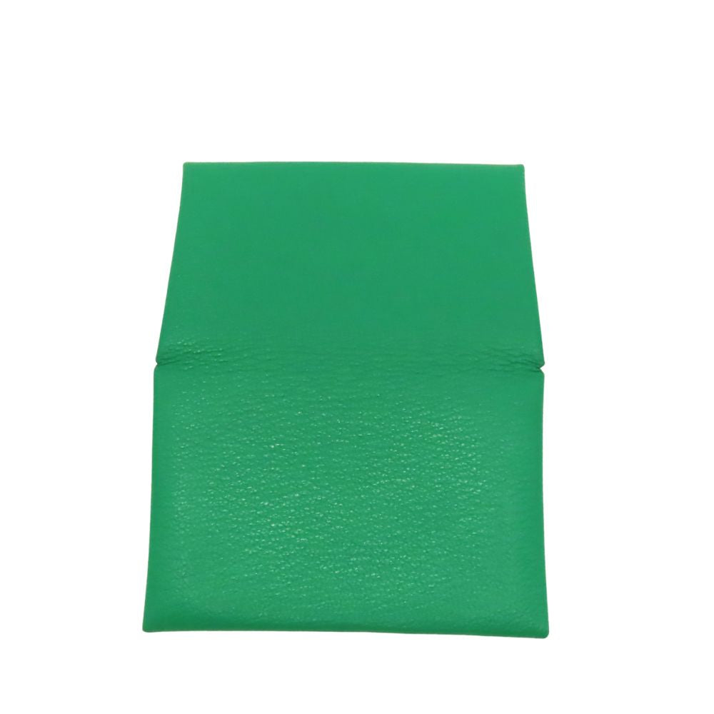 HERMES Chevre Mysore Calvi Card Case Mint