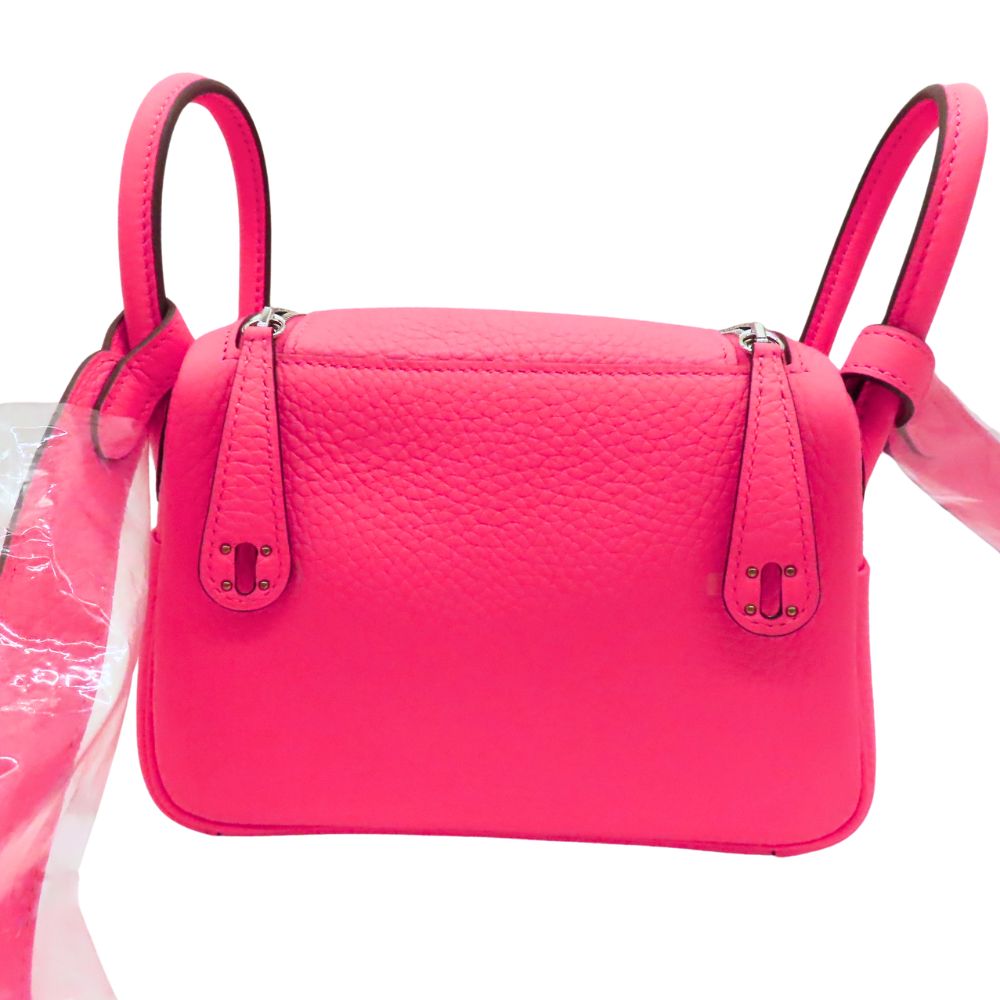 Hermes Lindy Mini Handbag Rose Azalee