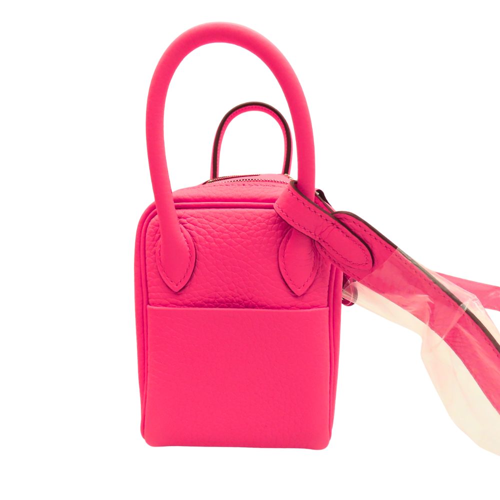 Hermes Lindy Mini Handbag Rose Azalee