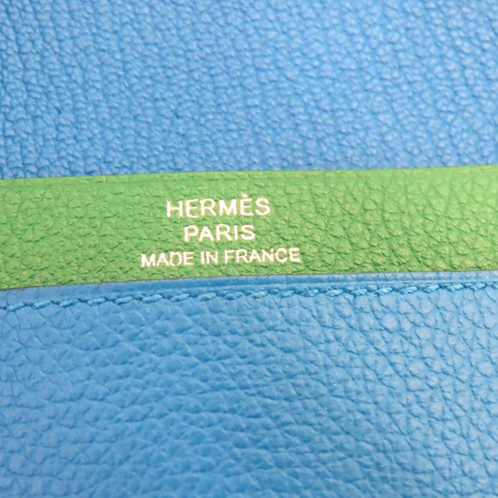 Hermes Evercolor RMS Card Case Blue Green