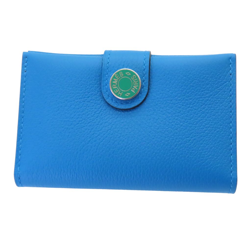 Hermes Evercolor RMS Card Case Blue Green