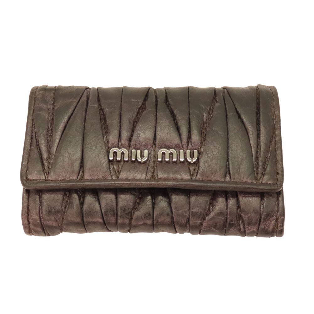 Miu Miu Vintage Leather Key Case Black