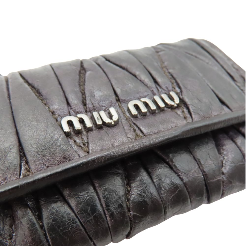 Miu Miu Vintage Leather Key Case Black