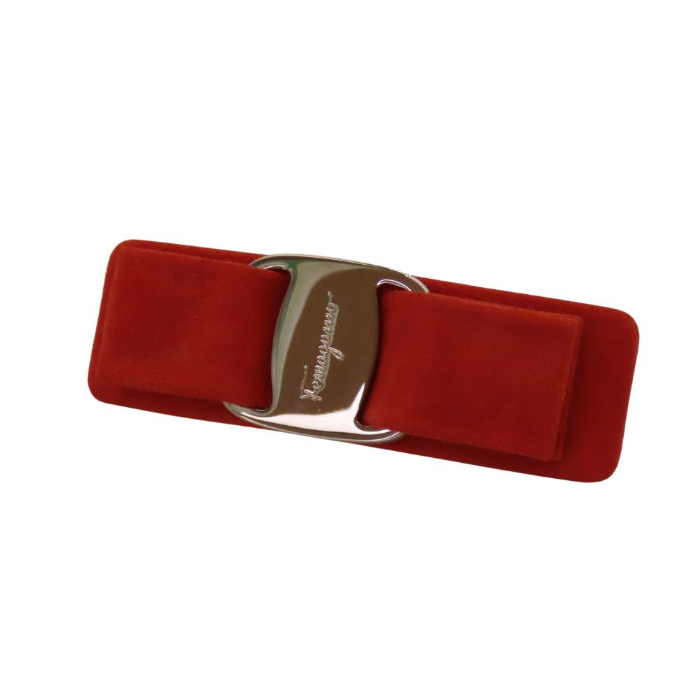 Salvatore Ferragamo Suede Hair Barrette Accessory