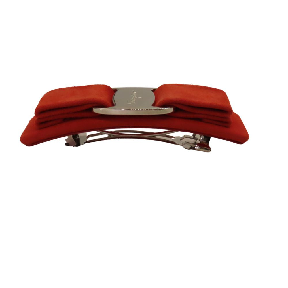 Salvatore Ferragamo Suede Hair Barrette Accessory