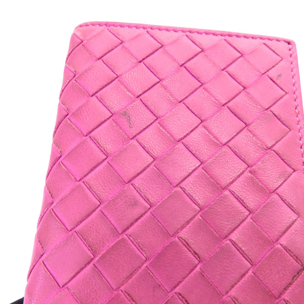 Bottega Veneta Leather Key Case Pink