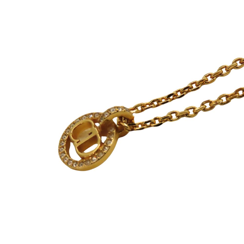 Christian Dior Petit CD Necklace Gold