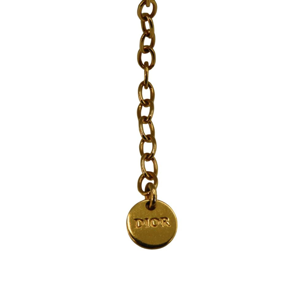 Christian Dior Petit CD Necklace Gold