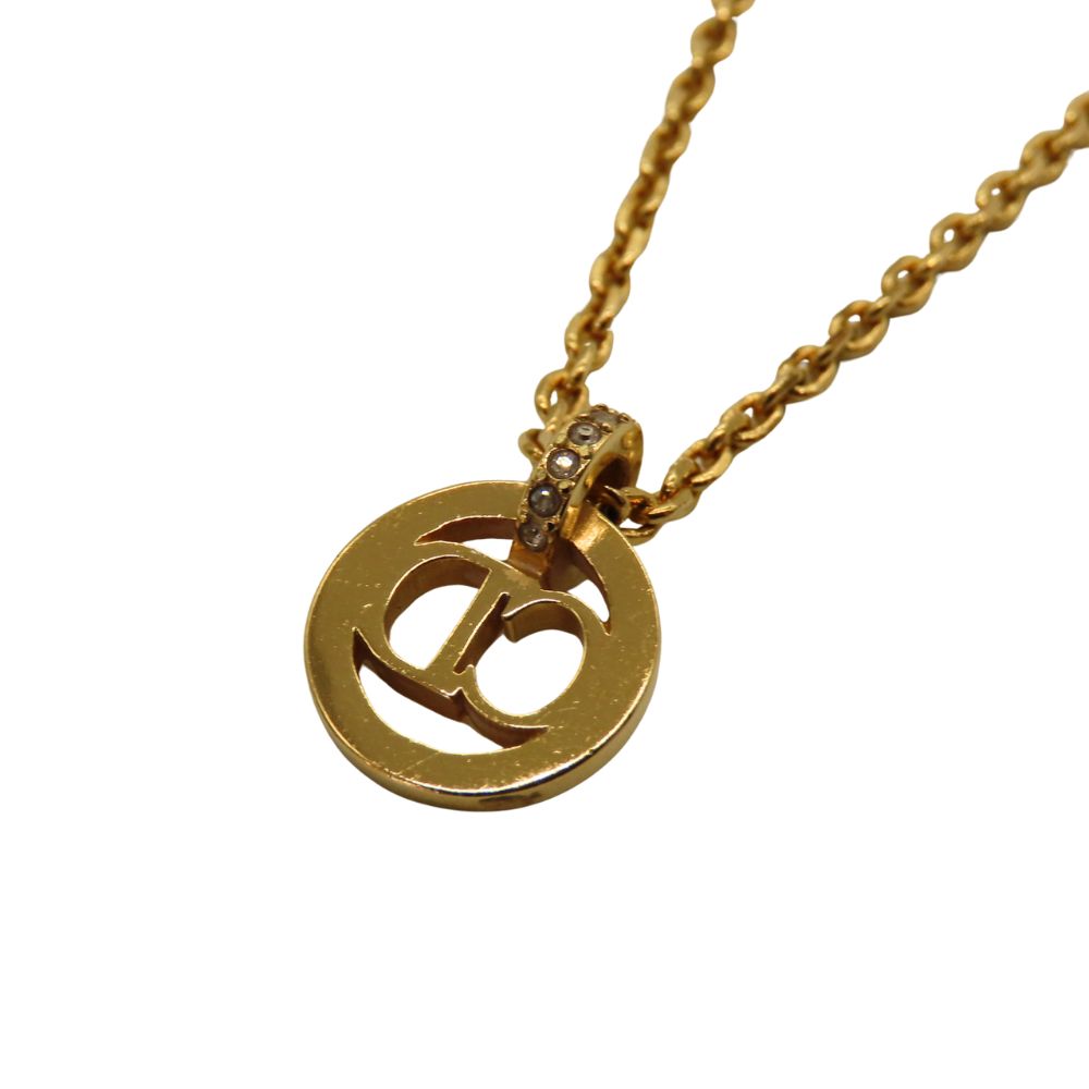 Christian Dior Petit CD Necklace Gold