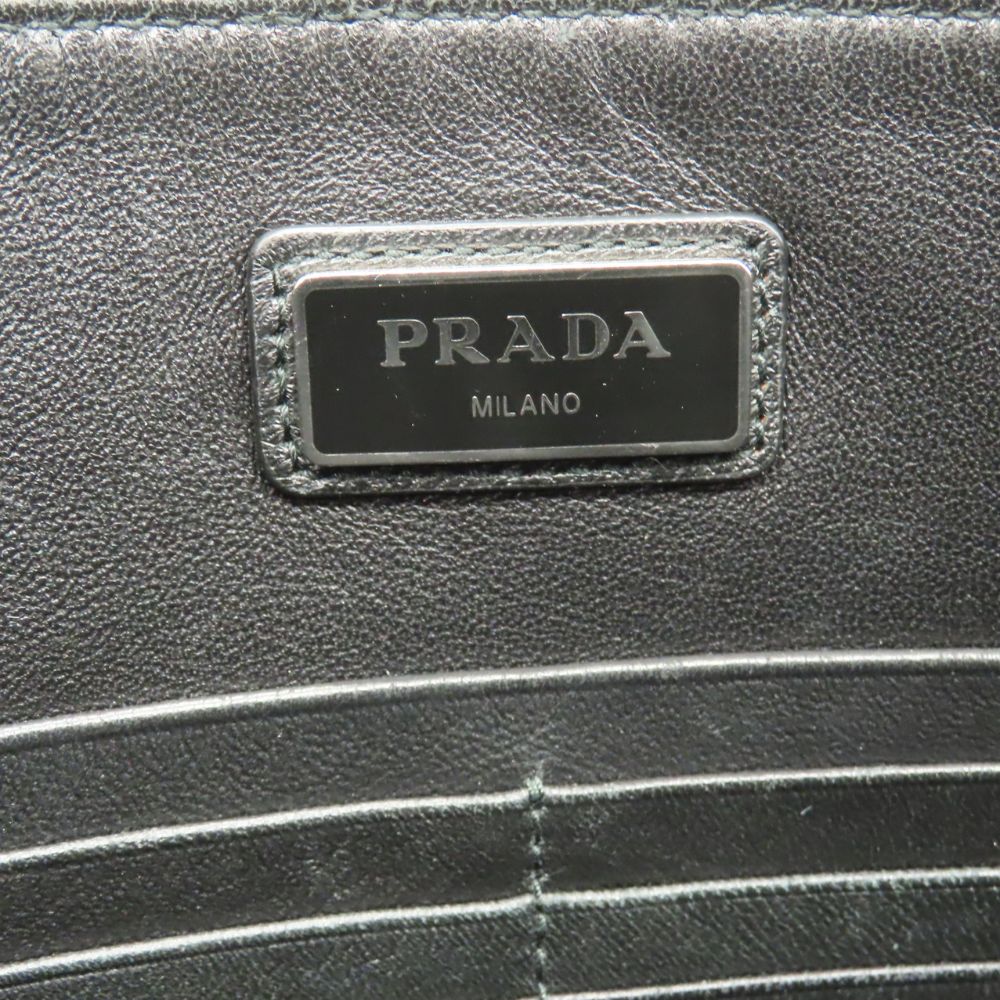 Prada Leather Clutch Bag Black