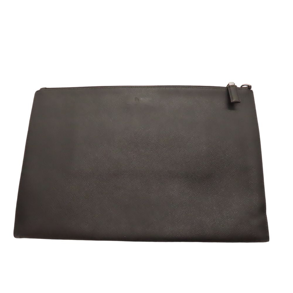 Prada Leather Clutch Bag Black