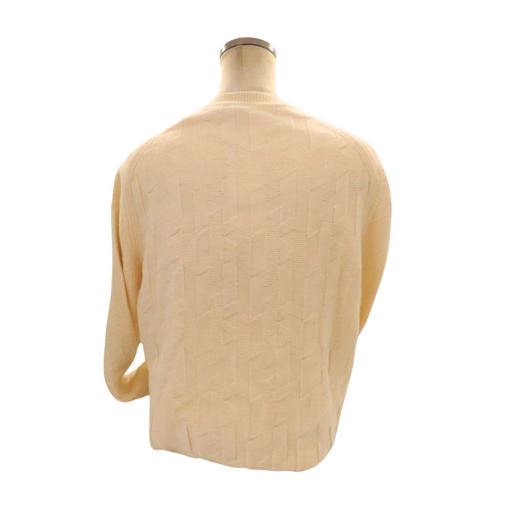 Hermes H Design Sweater Ivory White XL