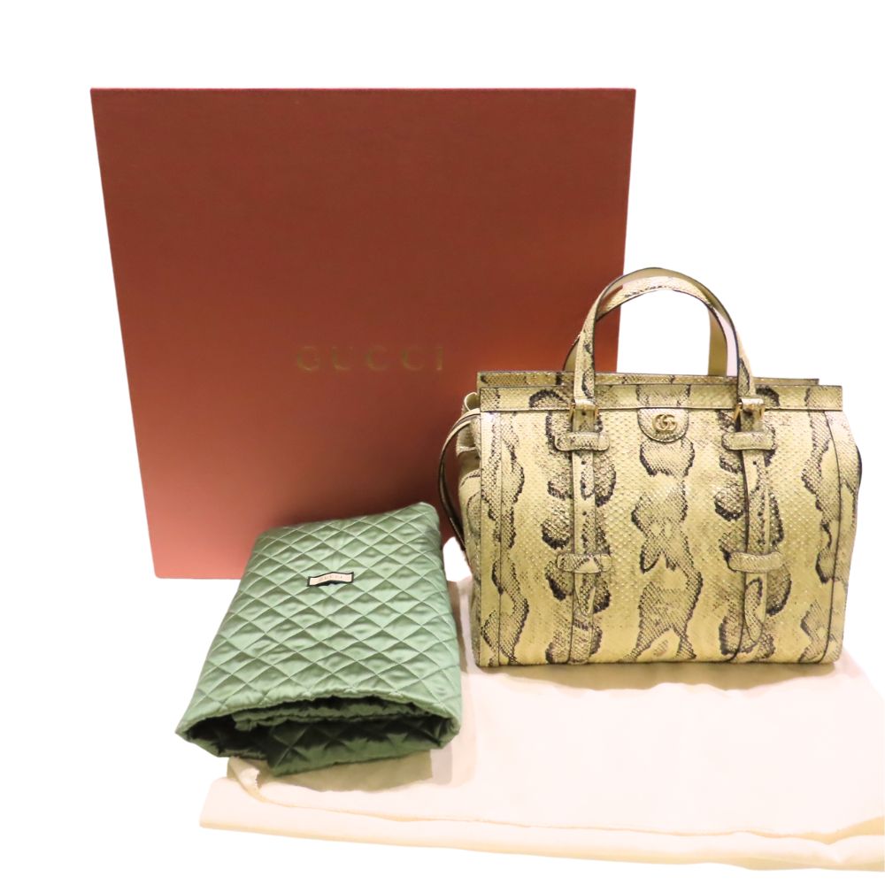 Gucci Python Double G Medium Tote Bag