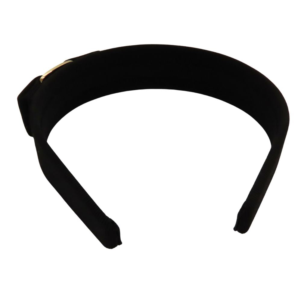 Salvatore Ferragamo Ribbon Headband Black Gold