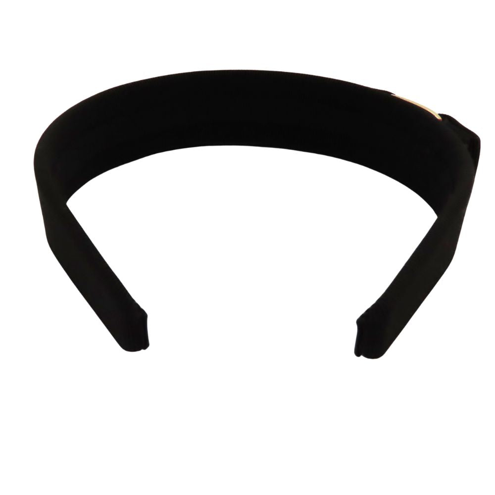 Salvatore Ferragamo Ribbon Headband Black Gold