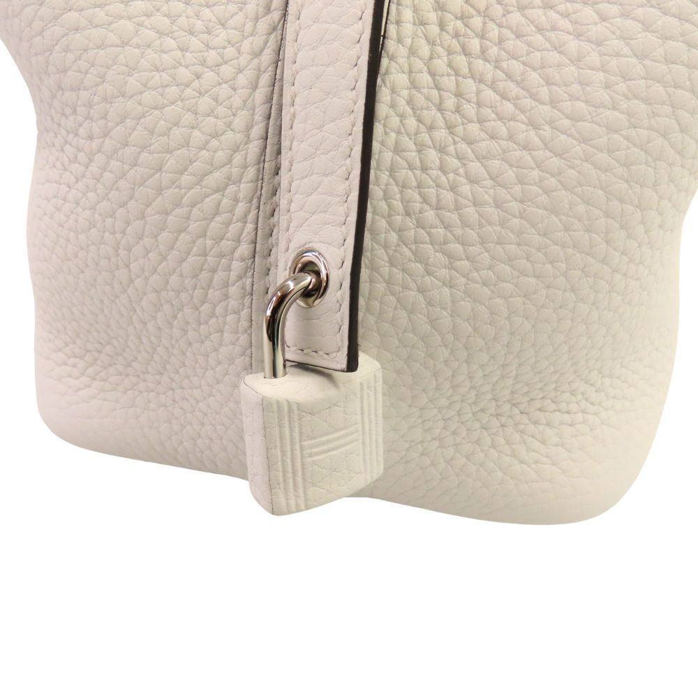 Hermes Picotin Lock PM Eclat Handbag White