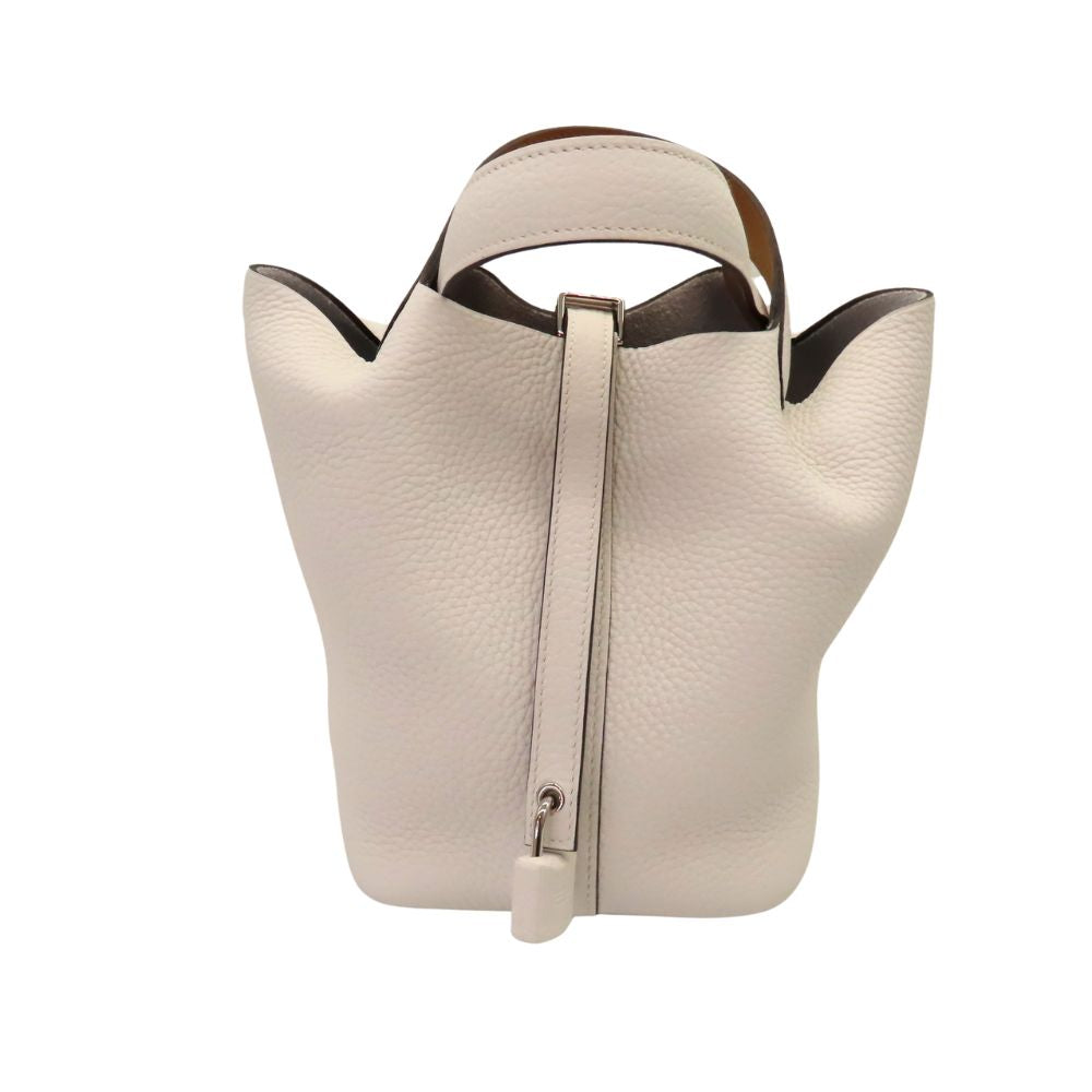 Hermes Picotin Lock PM Eclat Handbag White