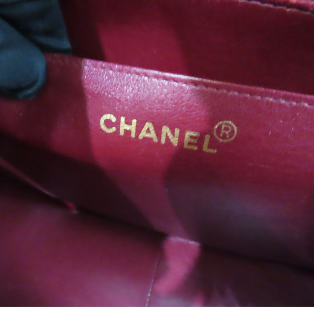 Chanel Lambskin Shoulder Bag Black Gold Hardware