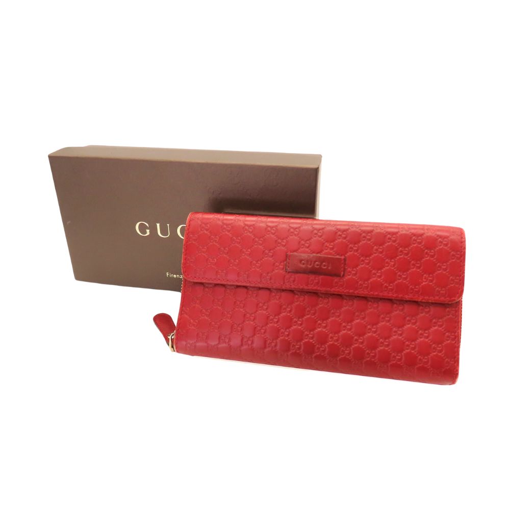 Gucci Microguccissima Leather Zip Wallet