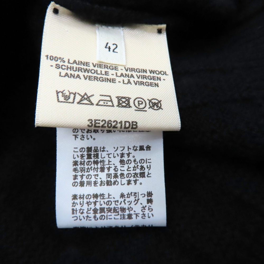 Hermes H Pattern Wool Sweater Black