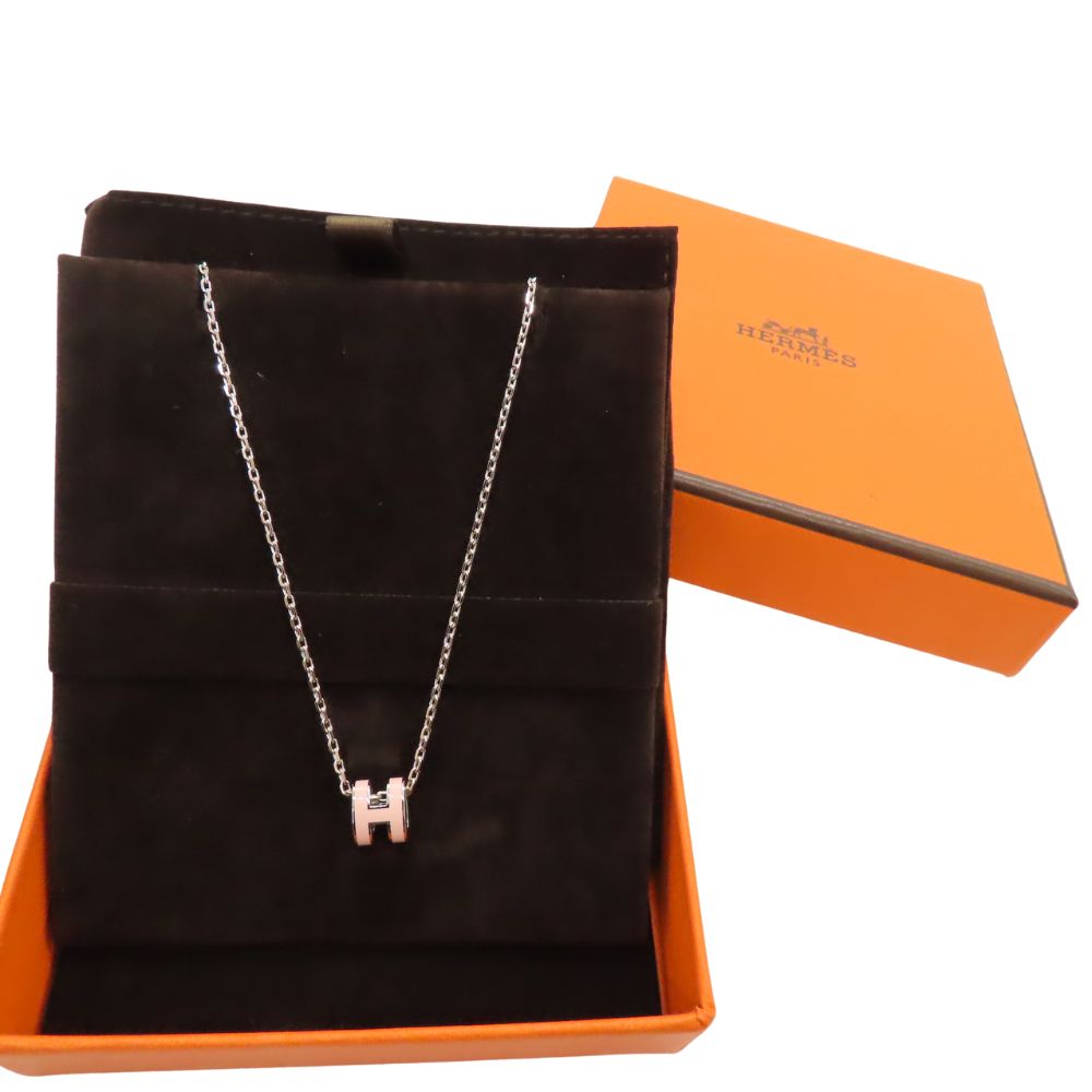 Hermes Mini Pop Ash Necklace Silver