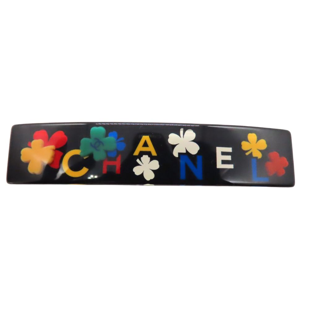 Chanel Coco Mark Clover Logo Hair Barrette