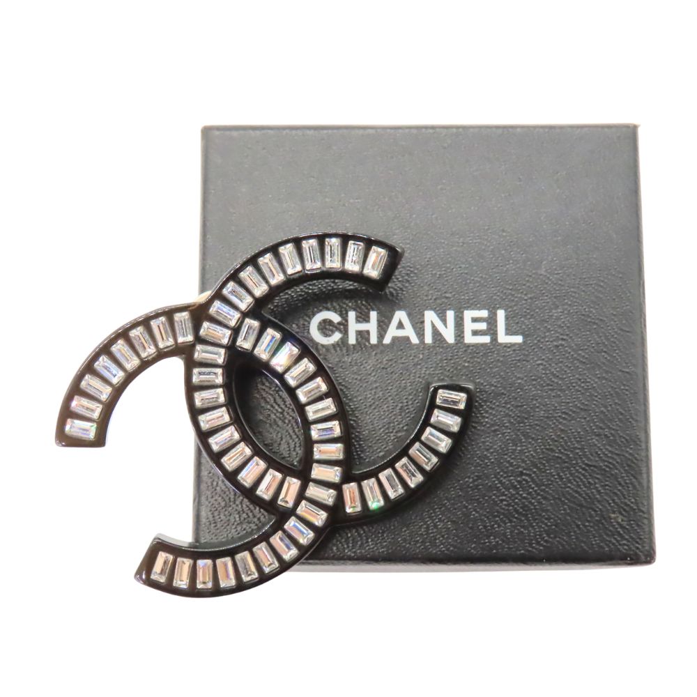 Chanel Coco Mark Brooch Rhinestone