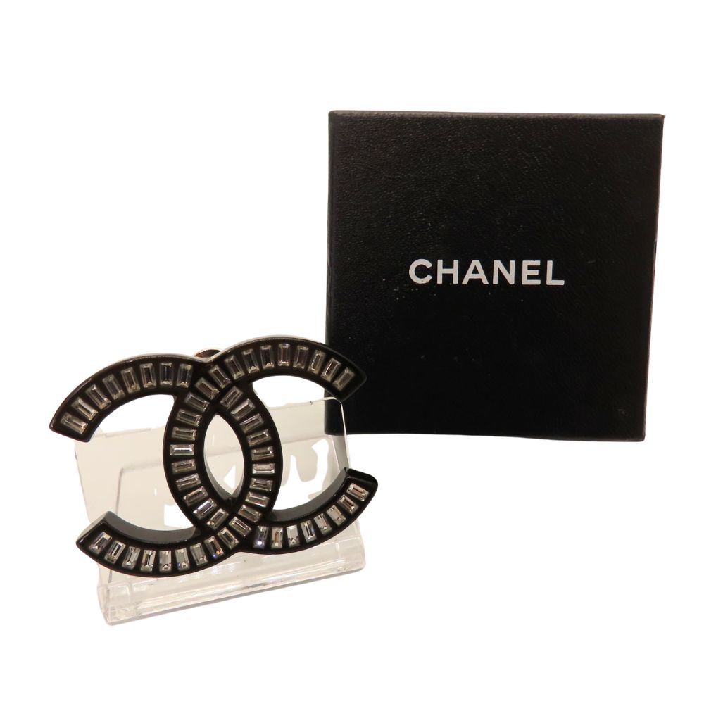 Chanel Coco Mark Brooch Rhinestone