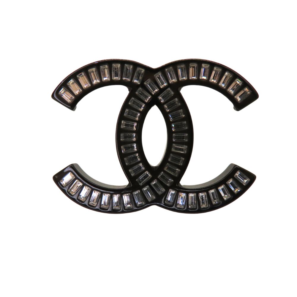 Chanel Coco Mark Brooch Rhinestone