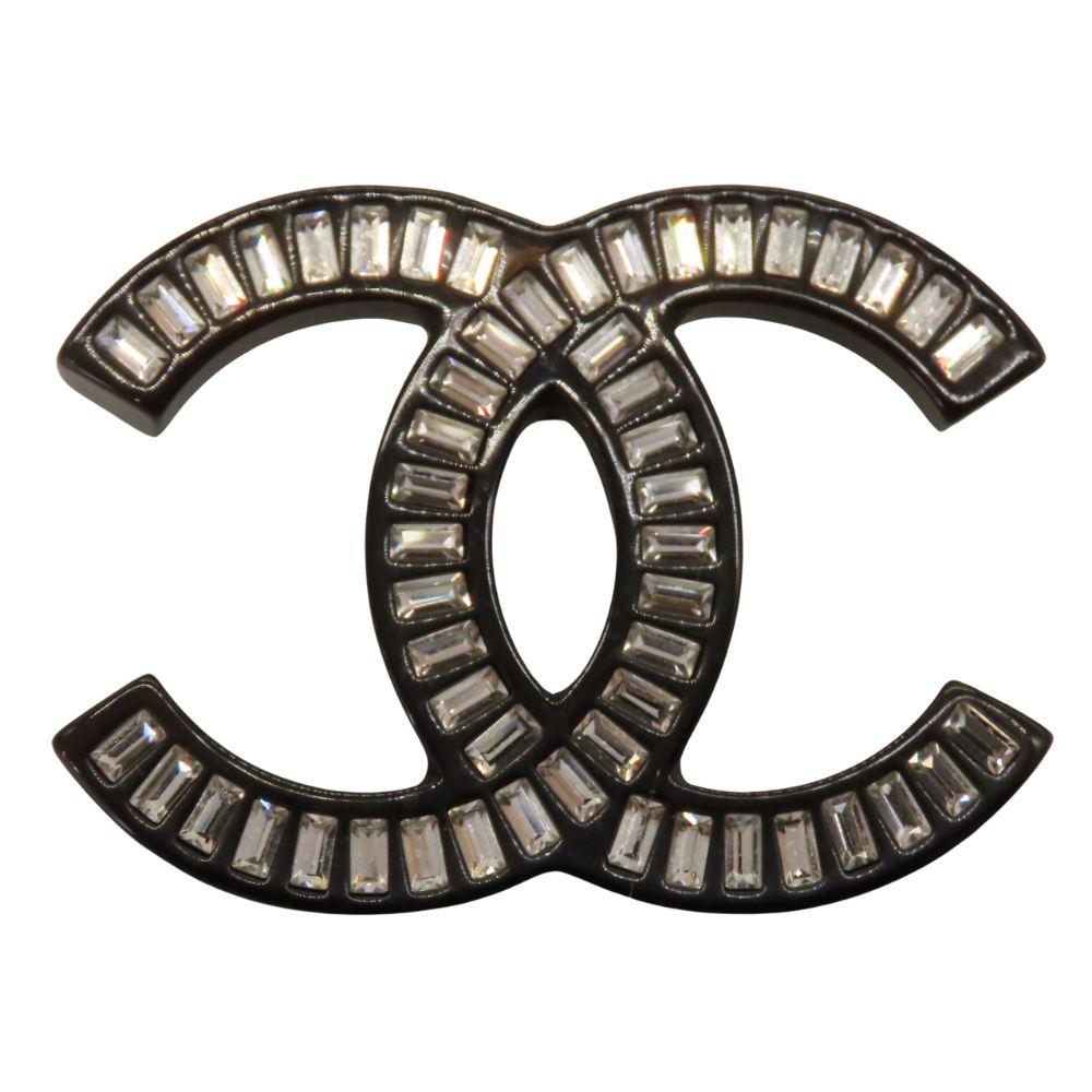 Chanel Coco Mark Brooch Rhinestone