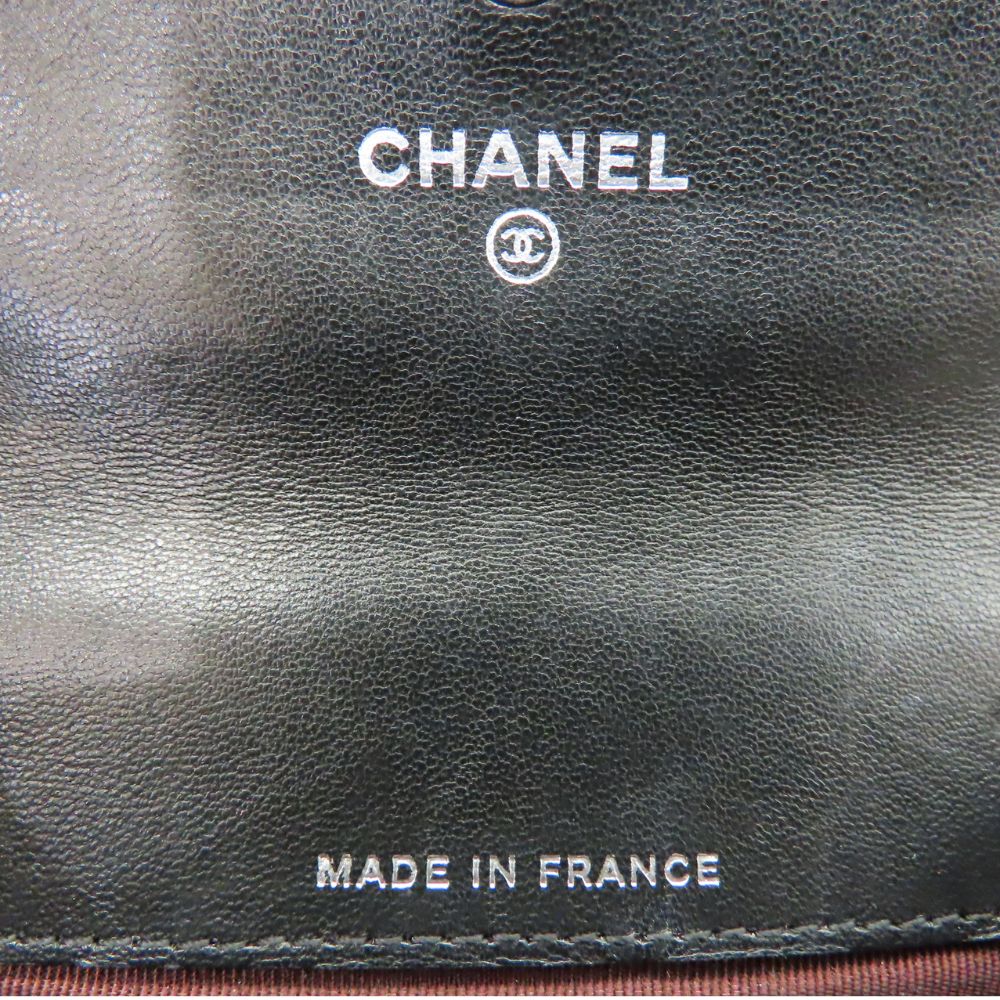 Chanel Lambskin Card Case Black