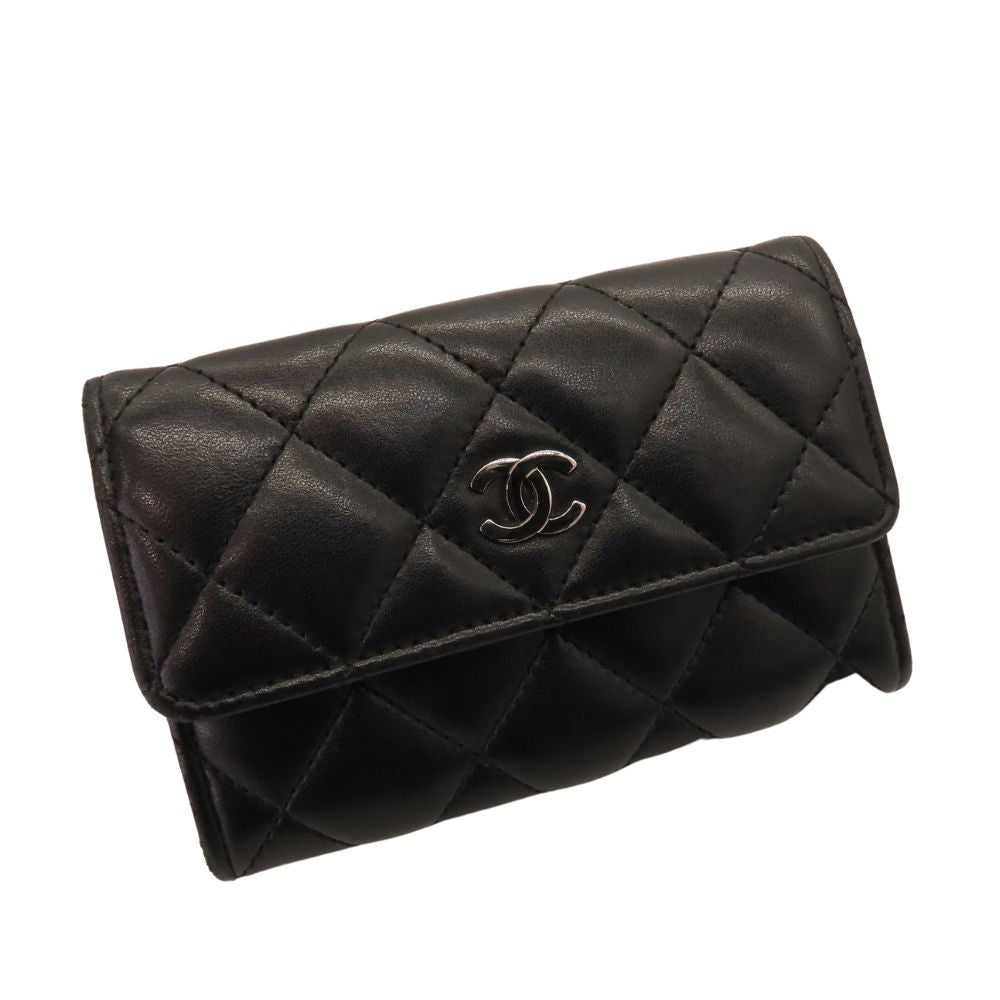 Chanel Lambskin Card Case Black