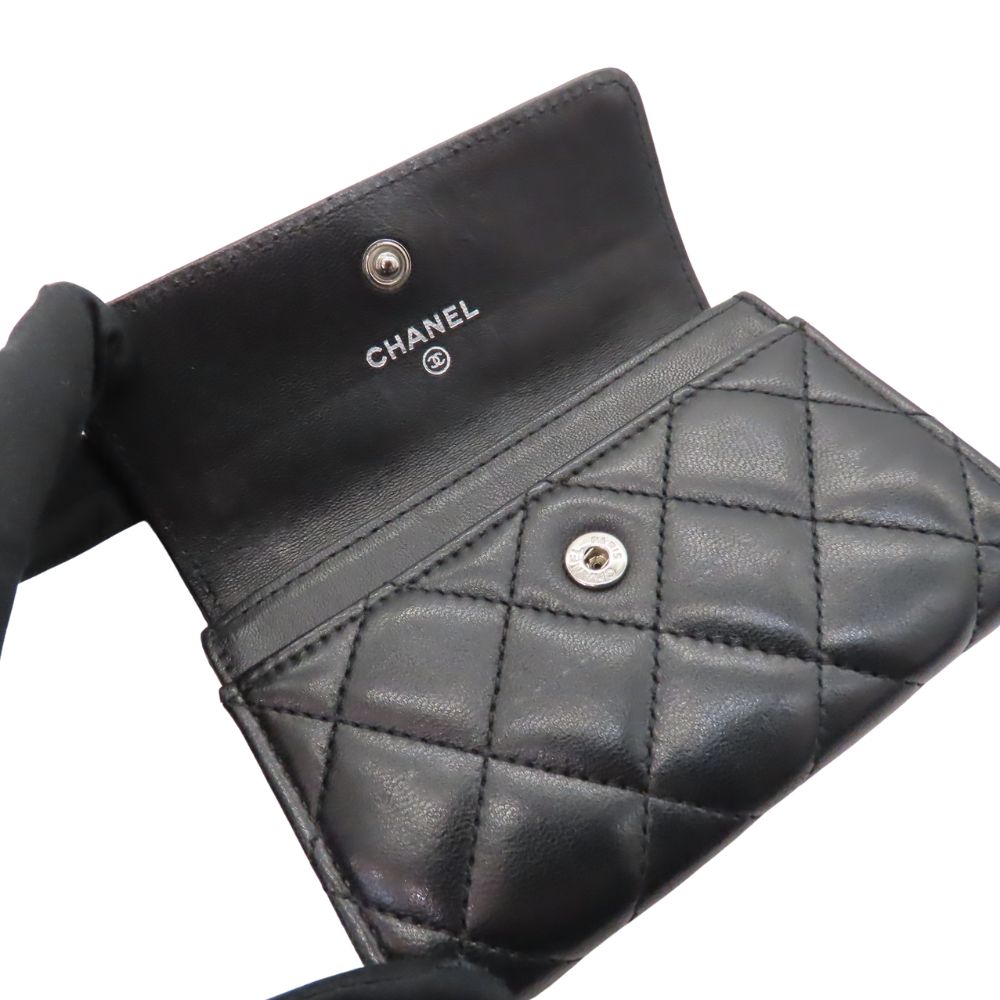 Chanel Lambskin Card Case Black